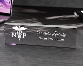 Nurse Practitioner Gift Personalized NP Nameplate Custom NP Gift Nursing School Graduation Np Student NP Graduation Gift for Np New Fnp Gift
