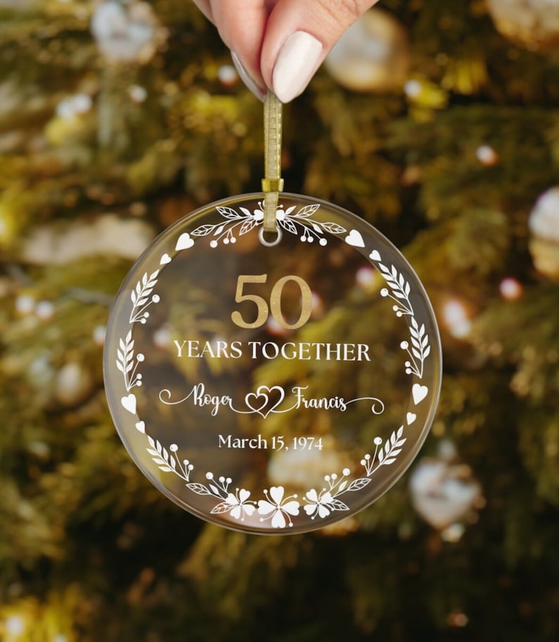50th Anniversary Ornament Personalized 50th Wedding Anniversary Gift
