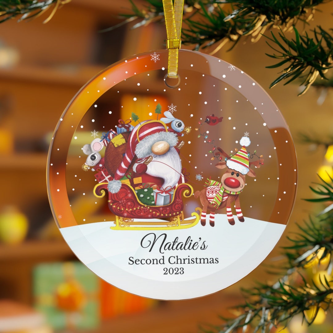 Personalized Babys Second Christmas Decor 2nd Christmas Bauble Second