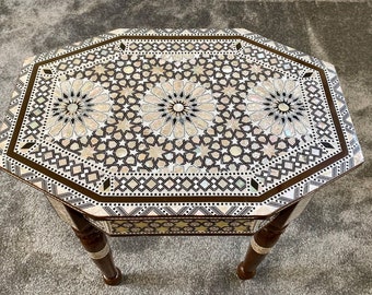 SALE!!! Luxurious Mosaic Side Table with Mother of Pearl Inlay | Coffee Table | End Table |