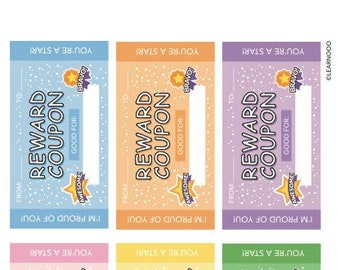Kids Reward Coupons Printable | Editable Reward Coupons | Kids Good Behaviour Coupon | Teaching Tools | Instant Download