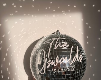 Personalised Disco Ball 20cm - Party & Wedding Decor | Unique Gift | For Unique Wedding | Disco Parties, Weddings, Hen Do