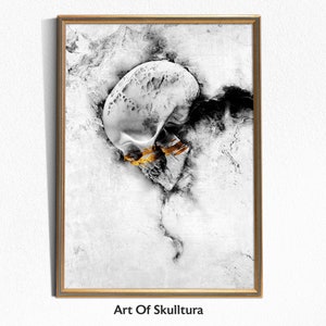 Totenkopf Poster-Druck, dunkle Kunst Poster, Teenager Dekor, Totenkopf Wandkunst, hochwertige Drucke, Fine Art, Original Kunst, Totenkopf Illustration,