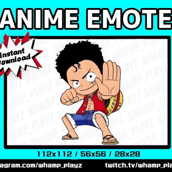 Anime Pirate Emote for Streamer | Twitch | Discord | Youtube | Streaming | Original Character