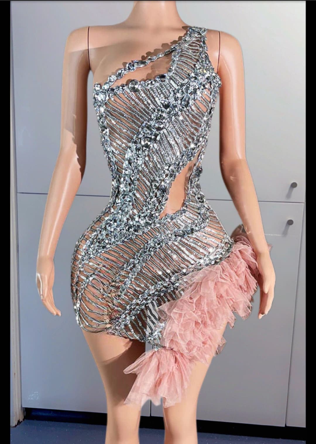 Silhouette Rhinestone Dress main image 1