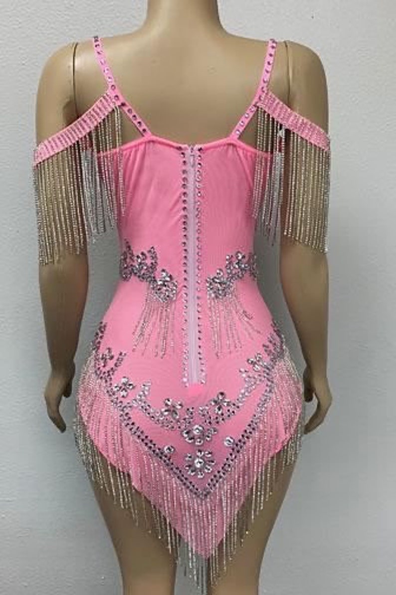 Western Sequin Fringe Cowgirl Outfit DIAMANTE Pink DRESS - Etsy