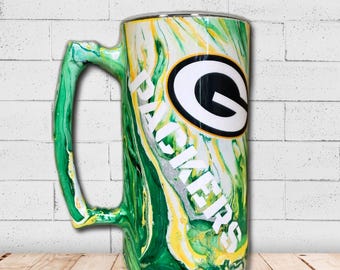 Cadeau voor Green Bay Packers-fans | Unieke handgemaakte mok met hydrodipped afwerking | Stevige mok voor wedstrijddagen