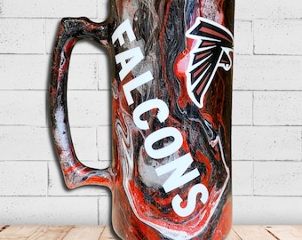 Atlanta Falcons Gift | One of a Kind Handmade Hydro Dipped Mug | Heavy Weight Game Day Mug | Unique Falcons Fan Gift