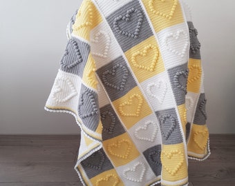 Knitted Baby Blanket,Popcorn Baby Blanket,Crochet Blanket,Customized crochet blanket model Baby Gift