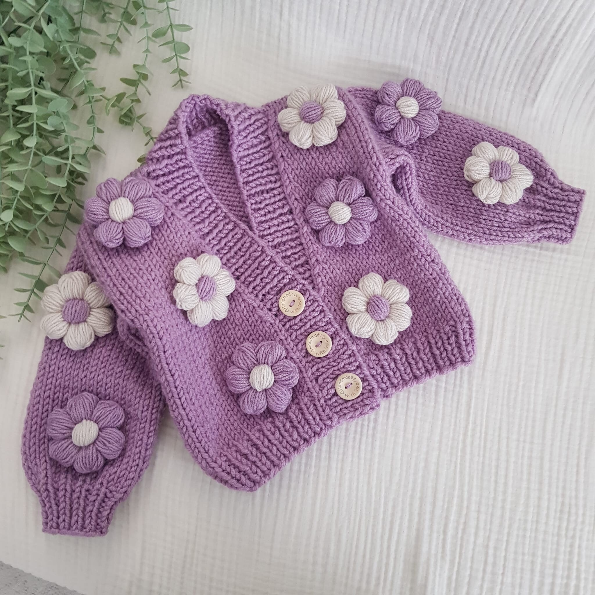 Girl's Cardigan,purple Floral Cardigan,running Season Thick