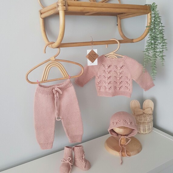 Tenue de retour a la maison pour nouveau ne vetements pour bebe en coton bio tenue