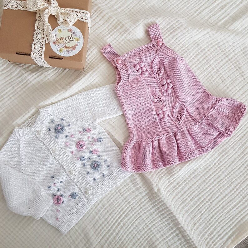 Baby Girl Dress Set Baby Girl Dress Baby Shower Newborn Etsy