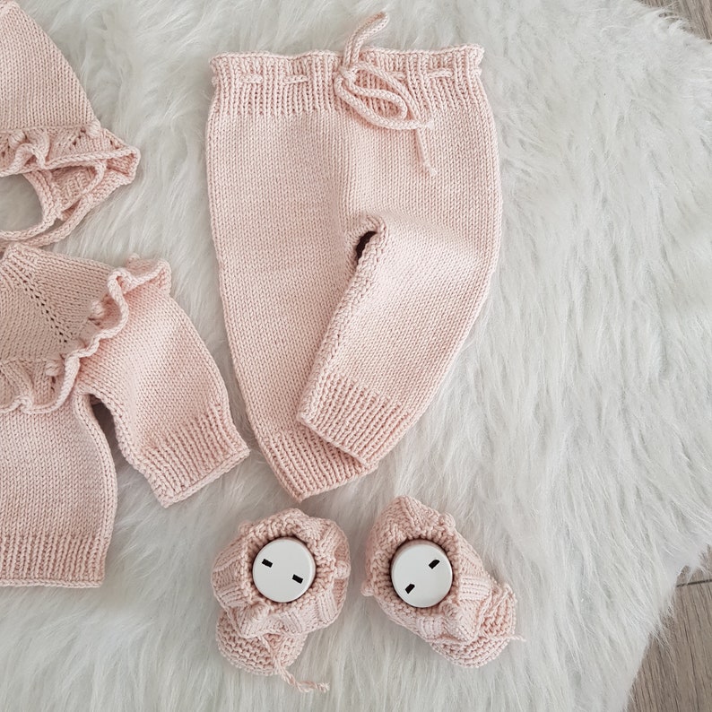 Newborn Baby Dress Cotton 4 Piece Set Hospital Etsy
