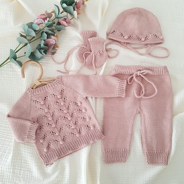 Newborn Baby Girl Coming Home Outfit,Organic Cotton Baby Clothing Set,Newborn Coming Home Outfit,Baby Girl Clothes,