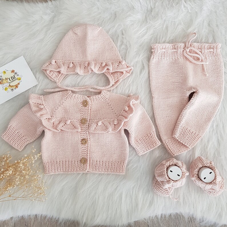 Newborn Baby Dress Cotton 4 Piece Set Hospital Etsy