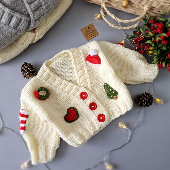 Maglioni di Natale per neonati, grazioso maglione di Babbo Natale