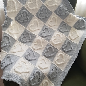 Handmade blanket,knit baby blanket,popcorn crochet blanket,Baby popcorn blanket