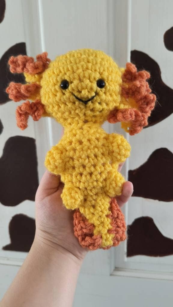 Crochet Axolotls Crochet Axolotl Plush Yarn Axolotl Cute Etsy