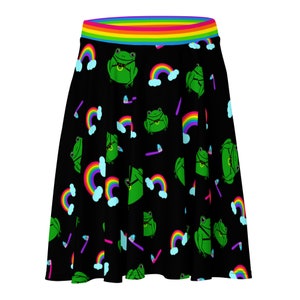 Gay Frogs Skater Skirt image 9