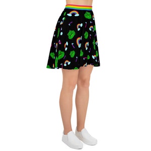 Gay Frogs Skater Skirt image 5