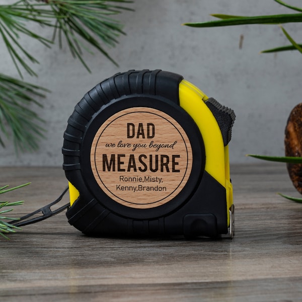 Ruban à mesurer gravé, Cadeau personnalisé pour la fête des pères, Cadeau personnalisé pour grand-père, Cadeaux pour papa, Cadeaux pour lui, Idées cadeaux pour mari