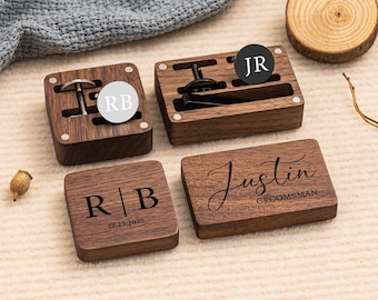 Custom Groomsmen Gifts, Groomsman Cufflinks, Groomsmen Tie Clip, Best Man Proposal, Groomsman Proposal, Men&#39;s Cufflinks, Cuff Links Set