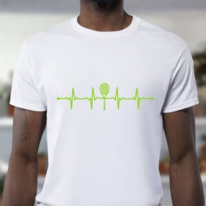 Tennis heartbeat shirt | tennis shirt | i love tennis Shirt | tennis player t-shirt