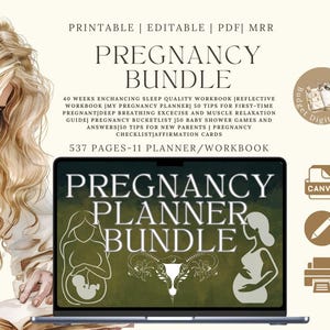 537 Seiten Schwangerschaft Bundle Canva Vorlage Master Wiederverkaufsrechte, voll kommerzielle Nutzung, bearbeitbare Schwangerschaftsvorlage, digitale Schwangerschaftsvorlage