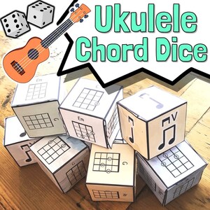 Ukulele Chord Dice - Song Writing Dice Game Activity