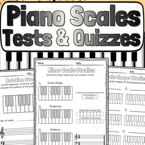 Piano Scale Tests Worksheets