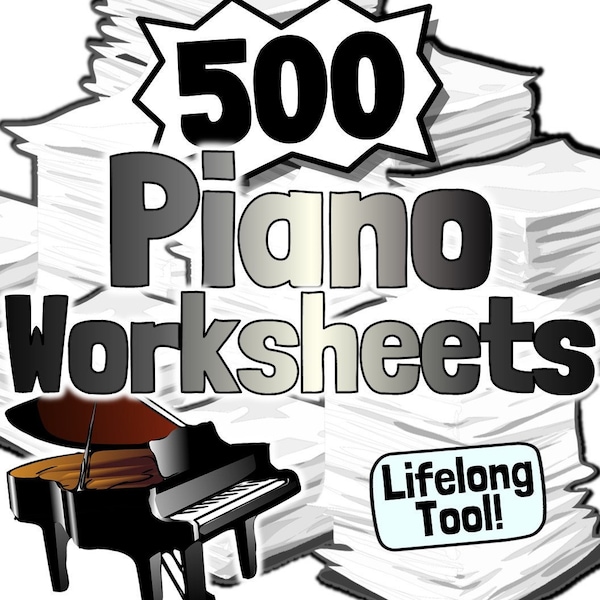 500 Piano Worksheets | Chords Scales Song Writing Hanon Exercises And More!