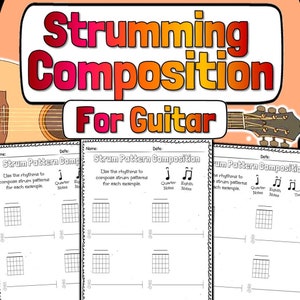 Guitar Strumming And Rhythm Composition Worksheets