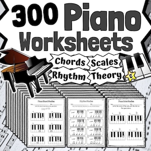 300 Piano Worksheets