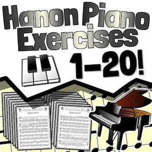 Hanon Piano Exercises | Printable Exercises 1-20