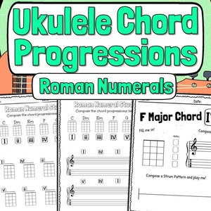 Ukulele Chord Progression Composition Worksheets