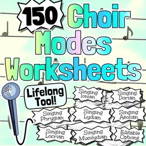 150 Choir Scale Modes Worksheets | Vocals Exercises For Chorus