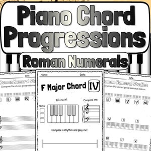 Piano Chord Progression Composition Worksheets