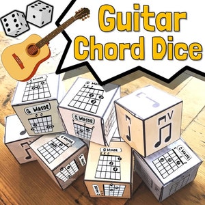 Guitar Chord Dice - Song Writing Dice Game Activity