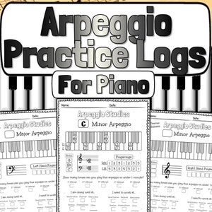 Piano Arpeggio Practice Logs Worksheets