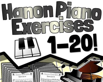 Ejercicios de piano de Hanon / Ejercicios imprimibles 1-20