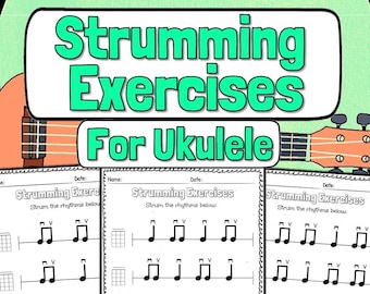 Ukulele Strumming Exercises Worksheets