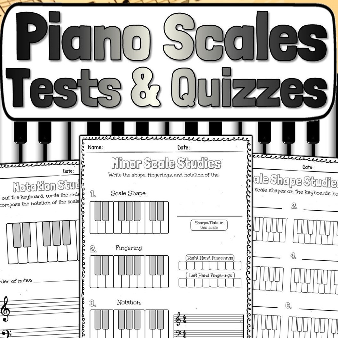 Piano Scale Tests Worksheets - Etsy