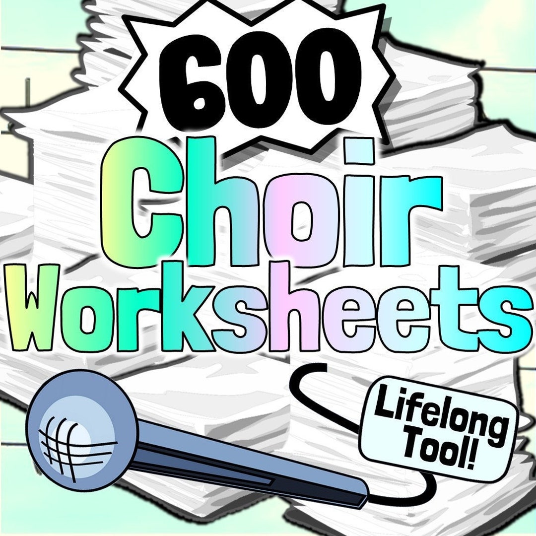 600 Choir Worksheets Vocals Exercises for Chorus Etsy