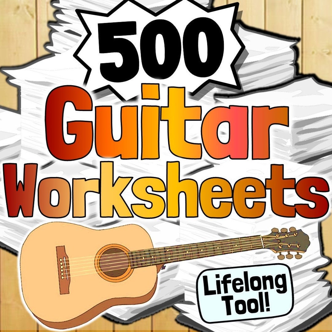 500 Guitar Worksheets Guitar Chords Scales Song Writing Strumming and