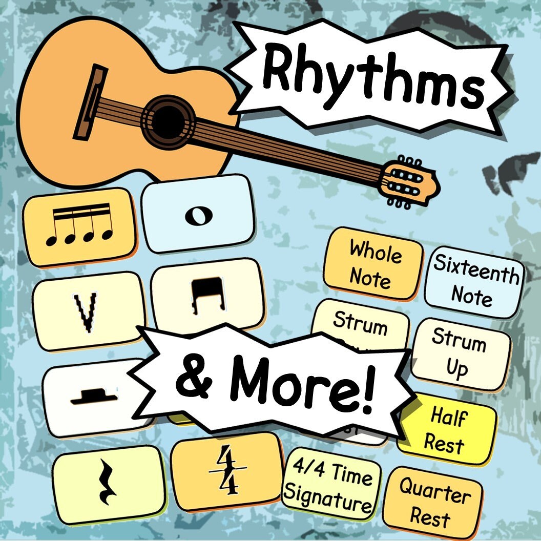 Guitar Flash Cards Etsy