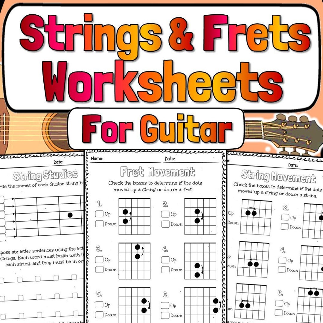 Guitar Strings and Frets Worksheets Etsy