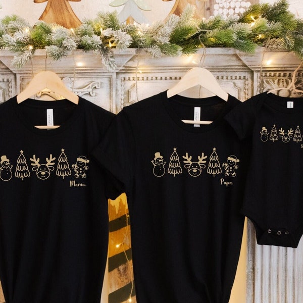 Family Christmas Outfit.Family Outfit.Partner Look Family Christmas Shirts.Family Matching Set.Matching Set Mom, Dad, Mini and Baby.