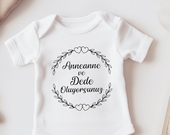 Baby Body Anneanne ve Dede Oluyorsunuz Schwangerschaft verkünden Türkisch Anneanne Oluyorsun Babaanne ve Dede Oluyorsunuz BabyBody