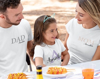 Family Matching Set Mom Dad and Toddler Outfit Family Clothing Sets MOM T-Shirt DAD TShirt and Toddler Shirt Matching Look Outfit