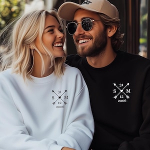 Relationship Date Sweatshirts for Couples Unique Gift Idea.Gift for Her for Valentine's Day.Valentine's Day Gift for Couples.